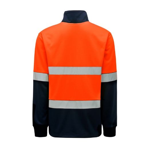 Picture of HI VIS 2TONE 1/4 ZIP BRUSHED FLEECE JUMPER WITH TAPE